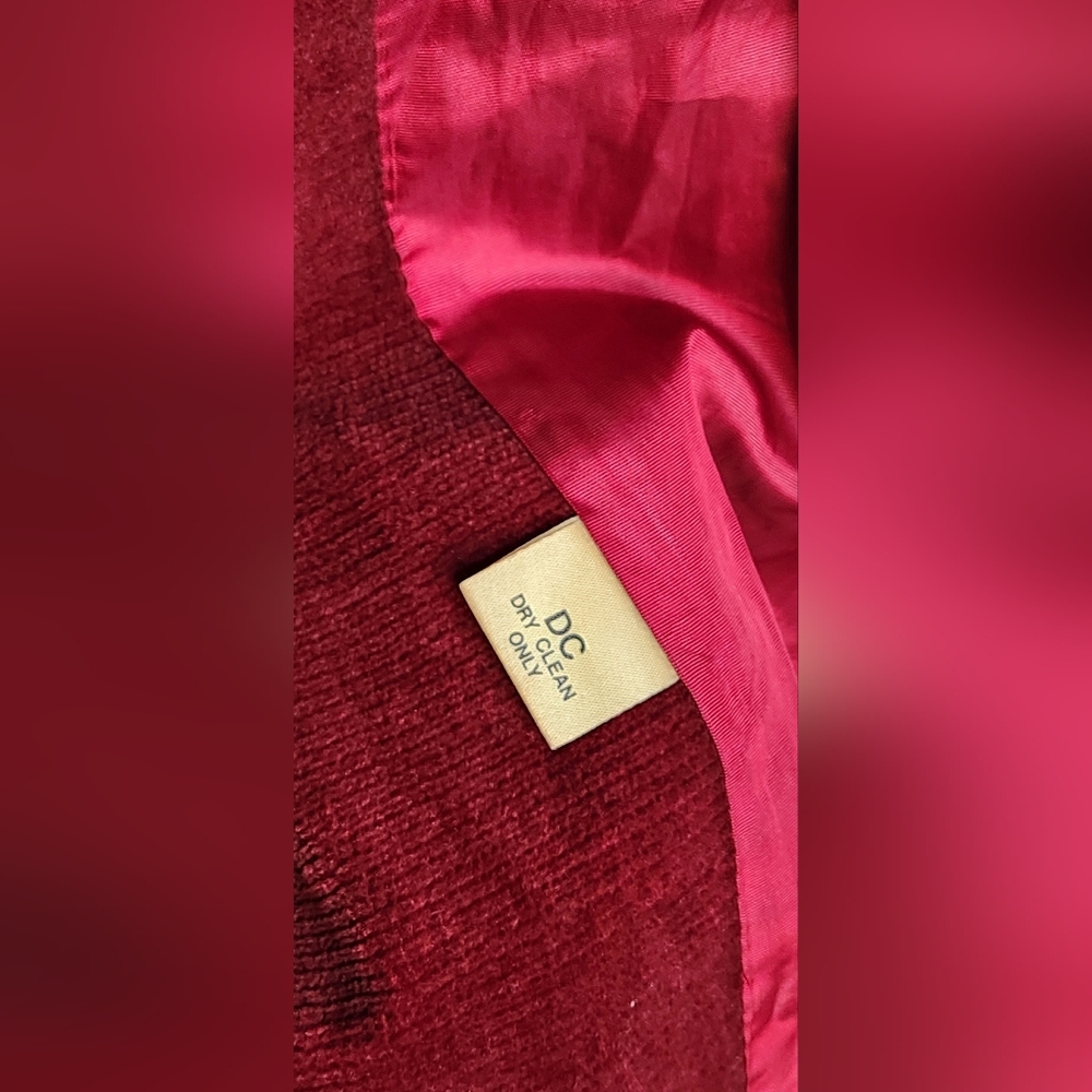 Vintage Hooded RED Corduroy Coat Floor Length Hooded Coat Red Riding Hood 70s - Picture 11 of 14